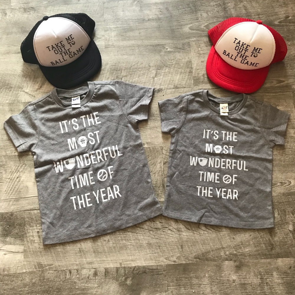 Kids/toddler/infant baseball shirt and hat
